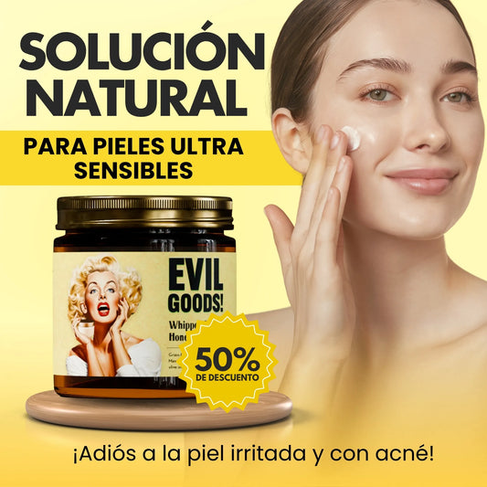 CREMA FACIAL CON SEBO DE RES Y MIEL -  PARA PIEL SECA Y CON ACNÉ