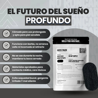 TAPE BUCAL - MEJORA LA CALIDAD DEL SUEÑO Y ELIMINA LOS RONQUIDOS