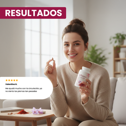 Saffron + Advanced- Ayuda al rendimiento, bienestar cardiovascular y vitalidad constante.