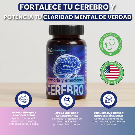 suplemento Cerebro, Memoria y Emociones-Diseñado para apoyar el funcionamiento mental.