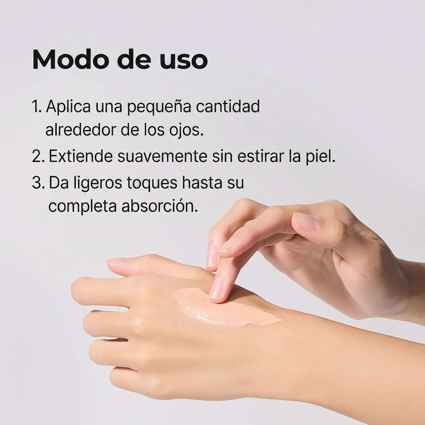 Crema de ojos con calcio para manchas oscuras, ojeras, bolsas y flacidez