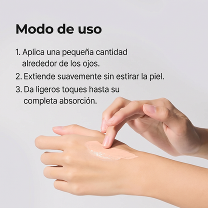 Crema de ojos con calcio para manchas oscuras, ojeras, bolsas y flacidez