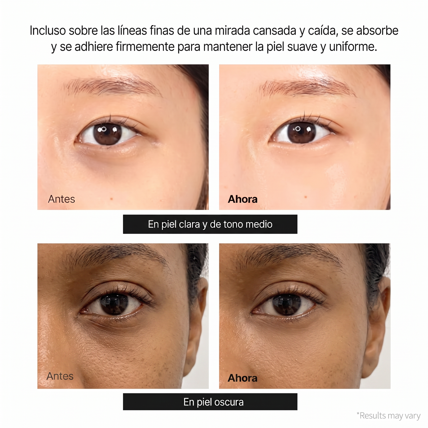 Crema de ojos con calcio para manchas oscuras, ojeras, bolsas y flacidez