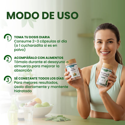 Paquete de suplementos para la salud intestinal- Apoya la digestión y  desintoxicación.