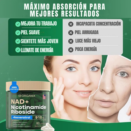 NAD CON RESVERATROL - REJUVENECEDOR CELULAR