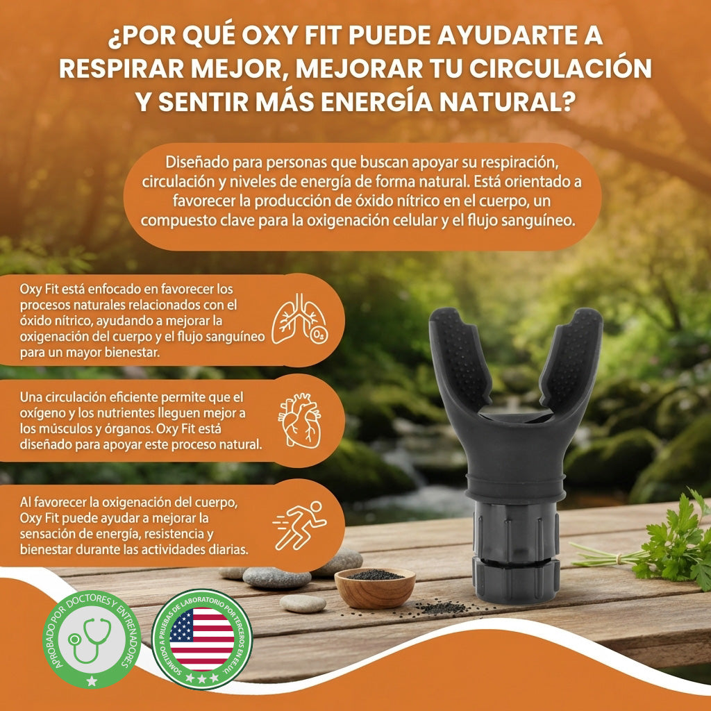 Entrenador de respiración portátil- Apoyo diario para una respiración más cómoda.