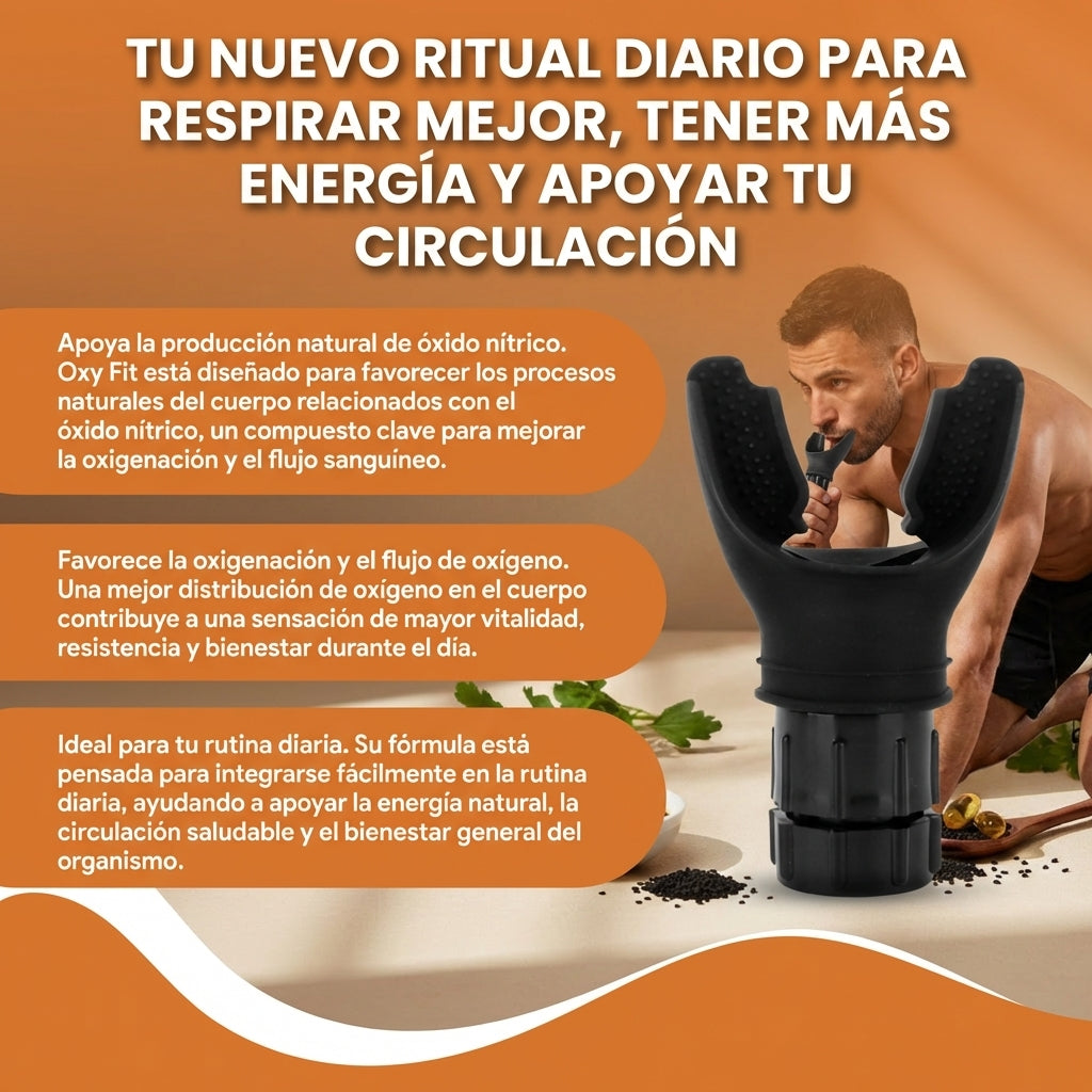 Entrenador de respiración portátil- Apoyo diario para una respiración más cómoda.