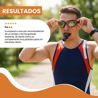 Entrenador de respiración portátil- Apoyo diario para una respiración más cómoda.
