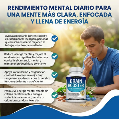 Brain Booster - Mejora la claridad, el enfoque y la energía mental.