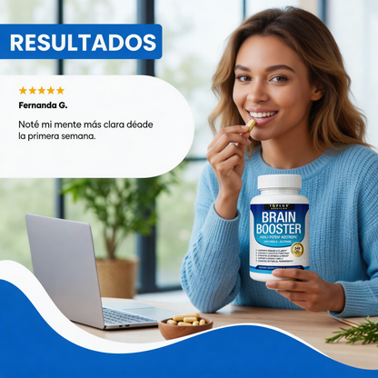 Brain Booster - Mejora la claridad, el enfoque y la energía mental.