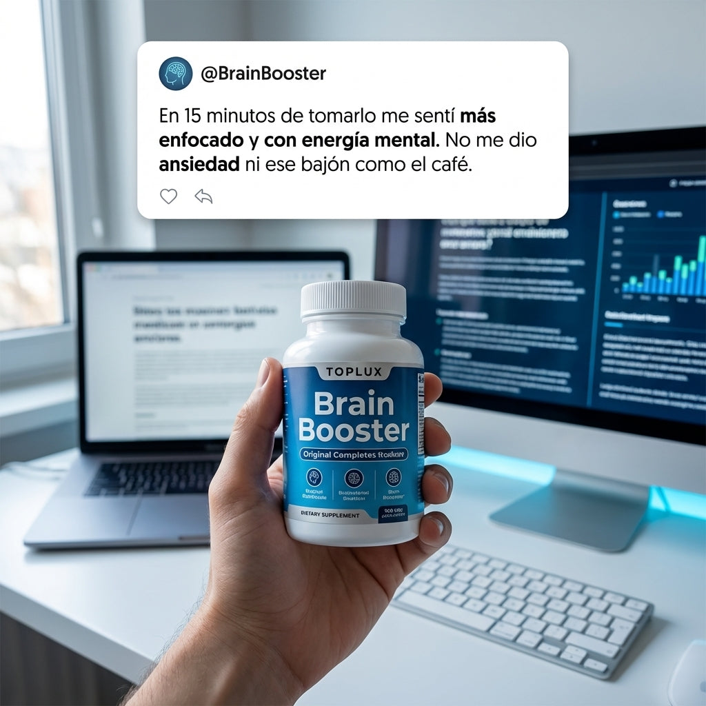 Brain Booster - Mejora la claridad, el enfoque y la energía mental.