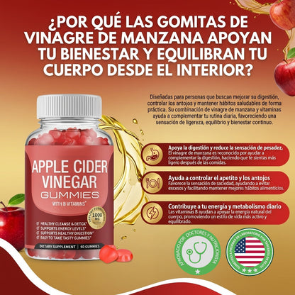Gomitas de vinagre de manzana-Apoya a la digestión y controlar el apetito.