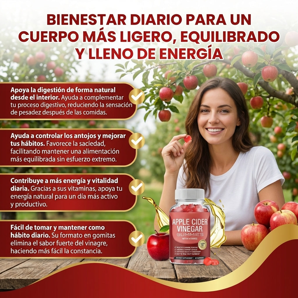 Gomitas de vinagre de manzana-Apoya a la digestión y controlar el apetito.