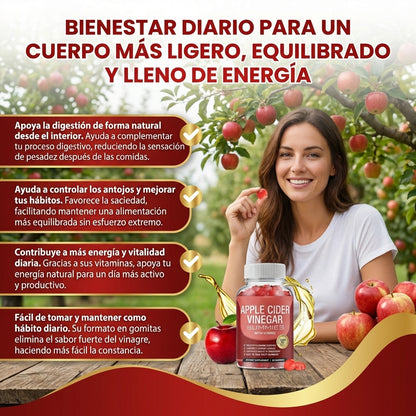 Gomitas de vinagre de manzana-Apoya a la digestión y controlar el apetito.