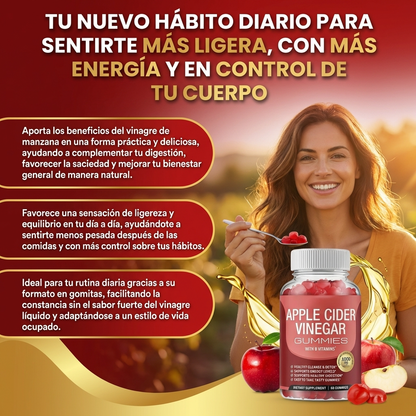 Gomitas de vinagre de manzana-Apoya a la digestión y controlar el apetito.