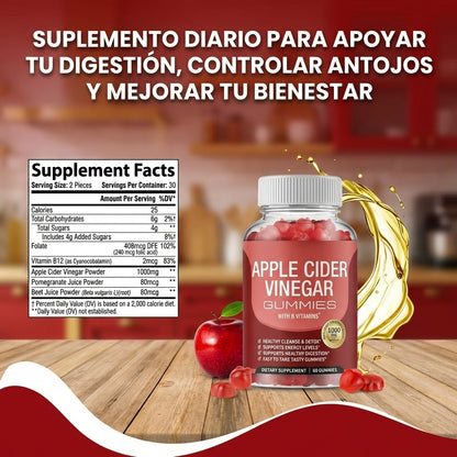 Gomitas de vinagre de manzana-Apoya a la digestión y controlar el apetito.