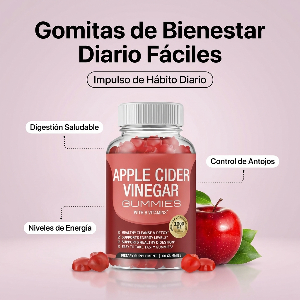 Gomitas de vinagre de manzana-Apoya a la digestión y controlar el apetito.