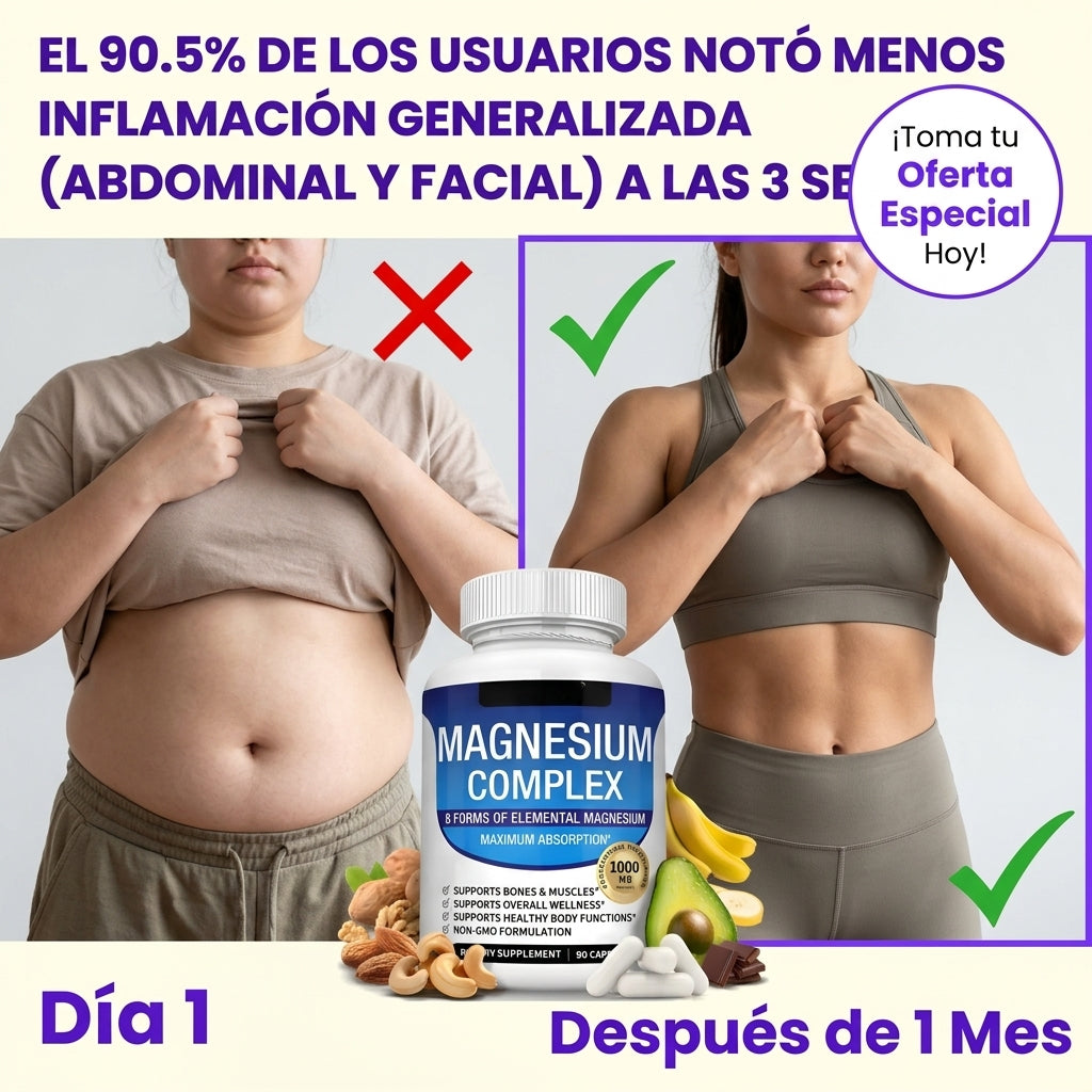 MAGNESIO TRIPLE ACCIÓN AVANZADA -  RELAJA TU CUERPO Y DESCANSA MEJOR