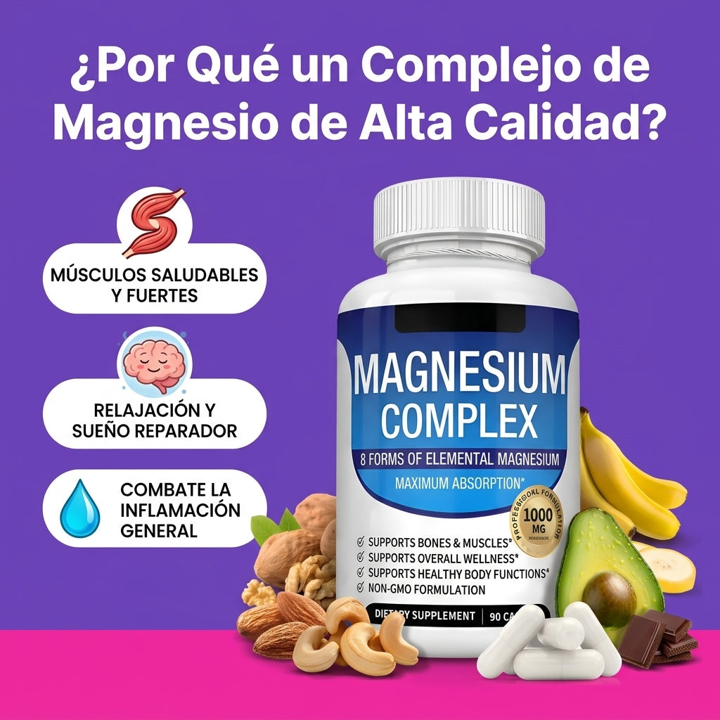 MAGNESIO TRIPLE ACCIÓN AVANZADA -  RELAJA TU CUERPO Y DESCANSA MEJOR
