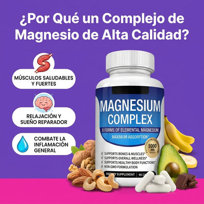 MAGNESIO TRIPLE ACCIÓN AVANZADA -  RELAJA TU CUERPO Y DESCANSA MEJOR