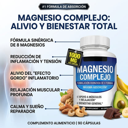 MAGNESIO TRIPLE ACCIÓN AVANZADA -  RELAJA TU CUERPO Y DESCANSA MEJOR