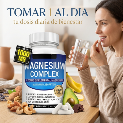 MAGNESIO TRIPLE ACCIÓN AVANZADA -  RELAJA TU CUERPO Y DESCANSA MEJOR