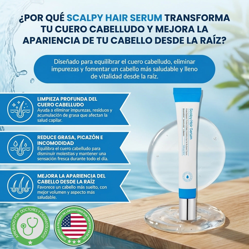 Scalpy hair serum- Fortalece tu raíz y transforma tu cuero cabelludo desde la primera aplicación.