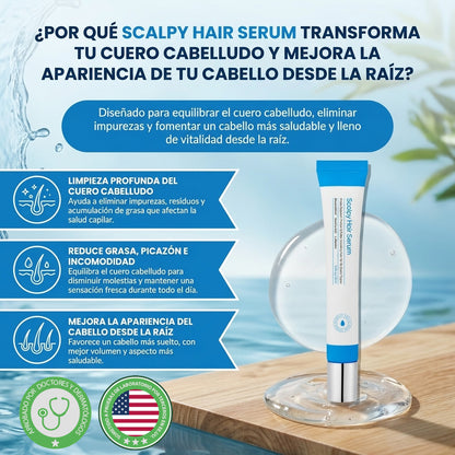 Scalpy hair serum- Fortalece tu raíz y transforma tu cuero cabelludo desde la primera aplicación.