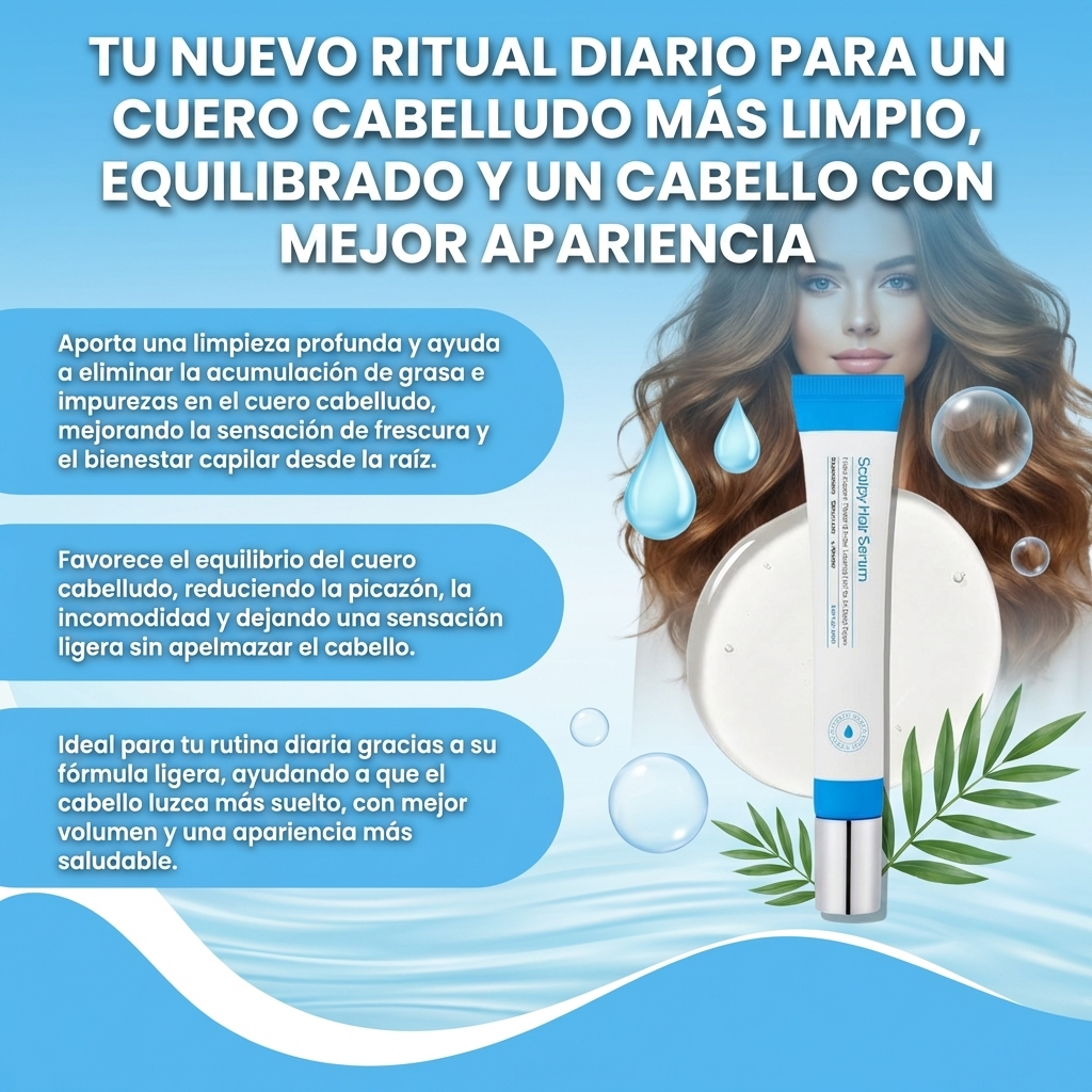 Scalpy hair serum- Fortalece tu raíz y transforma tu cuero cabelludo desde la primera aplicación.
