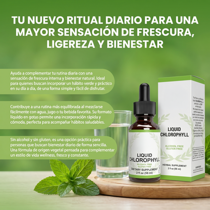 Liquid chlorophyll - Desintoxicación y apoyo inmunológico.