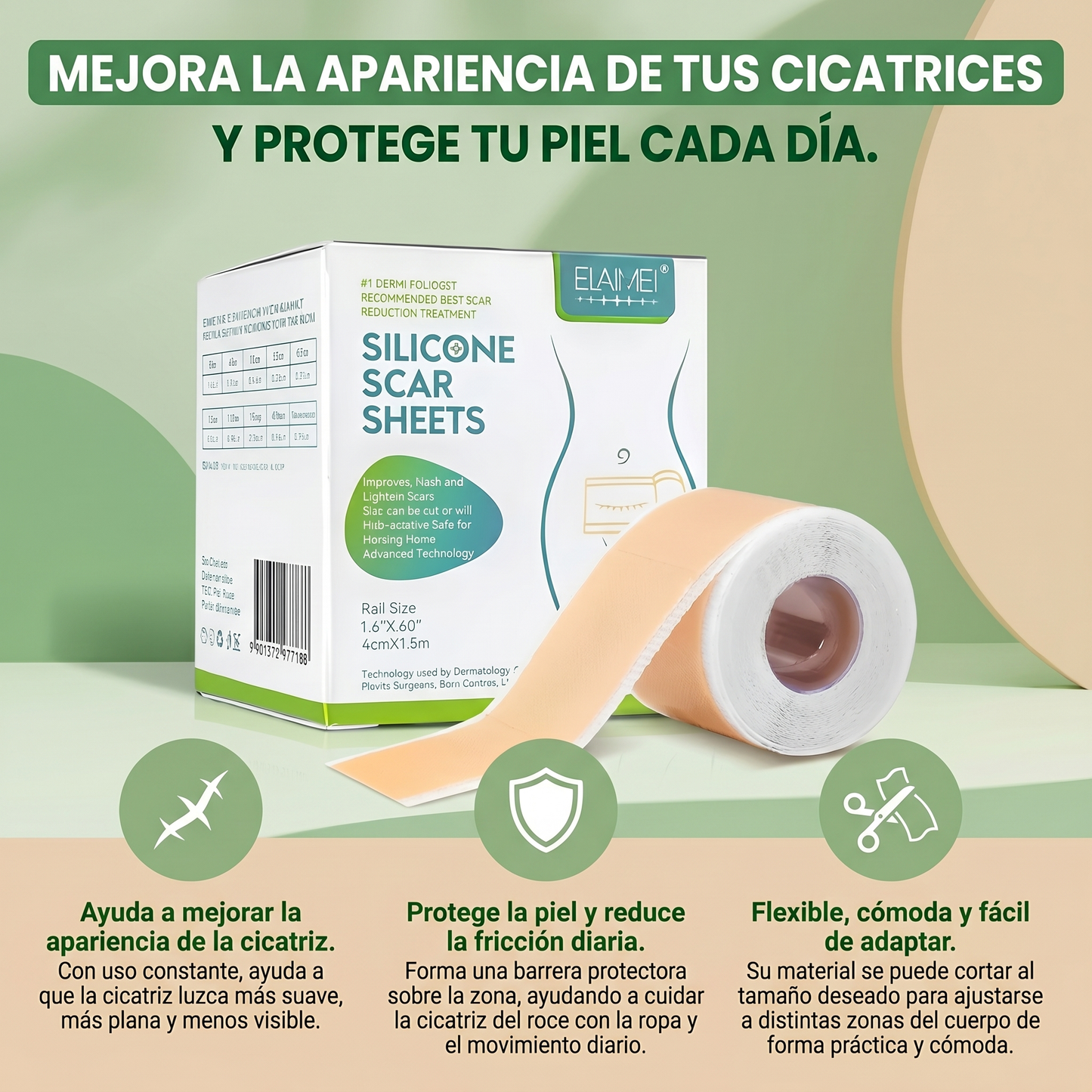 2X1 Silicone Scar Sheets – Láminas de Silicona para Cicatrices.