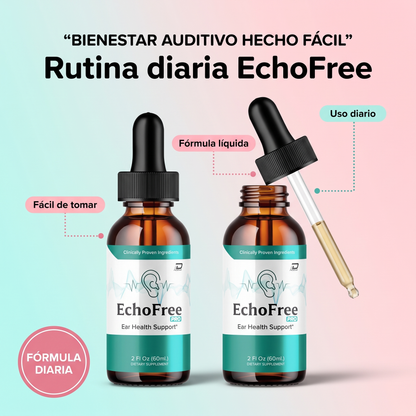 Echo free- Apoyar el bienestar del oído y la salud auditiva diaria.