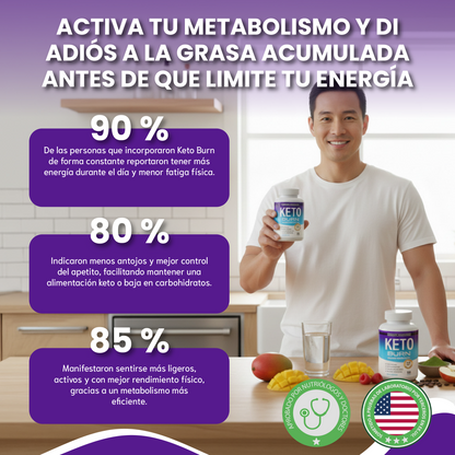 Keto Burn- Aumenta la energía, mejora la circulación y optimizar la oxigenación.