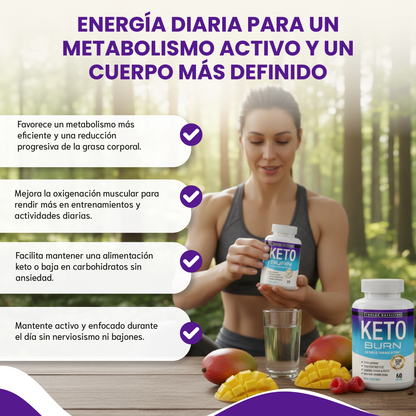 Keto Burn- Aumenta la energía, mejora la circulación y optimizar la oxigenación.