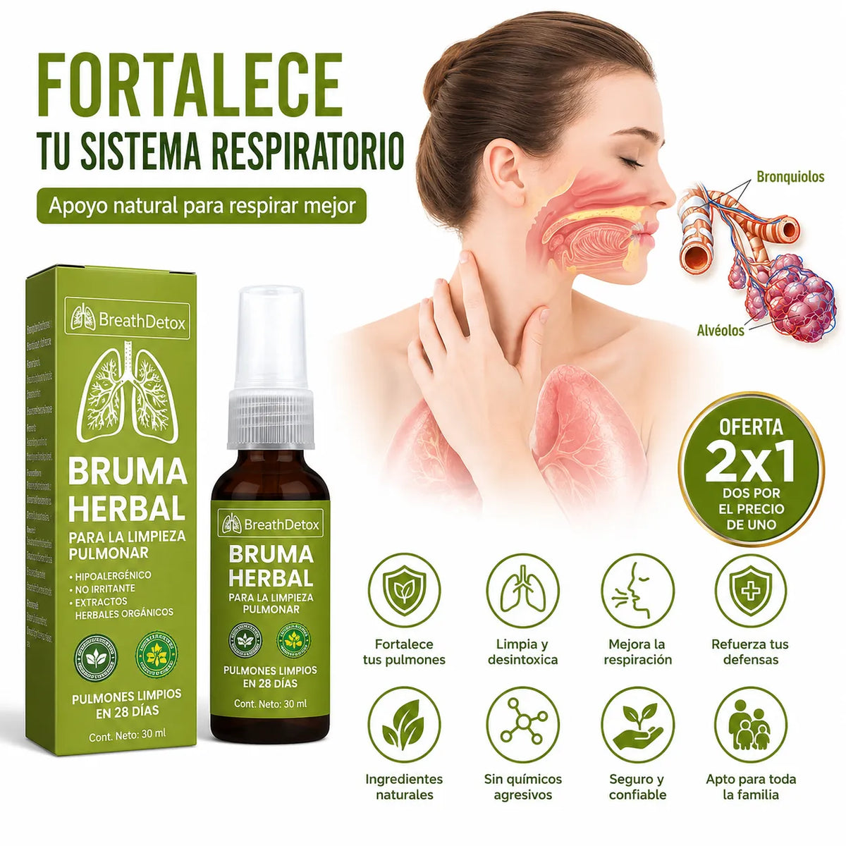 Spray Herbal de limpieza y apoyo pulmonar