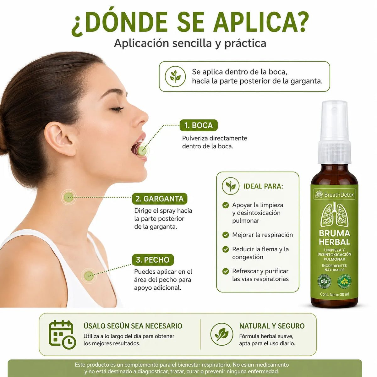 Spray Herbal de limpieza y apoyo pulmonar