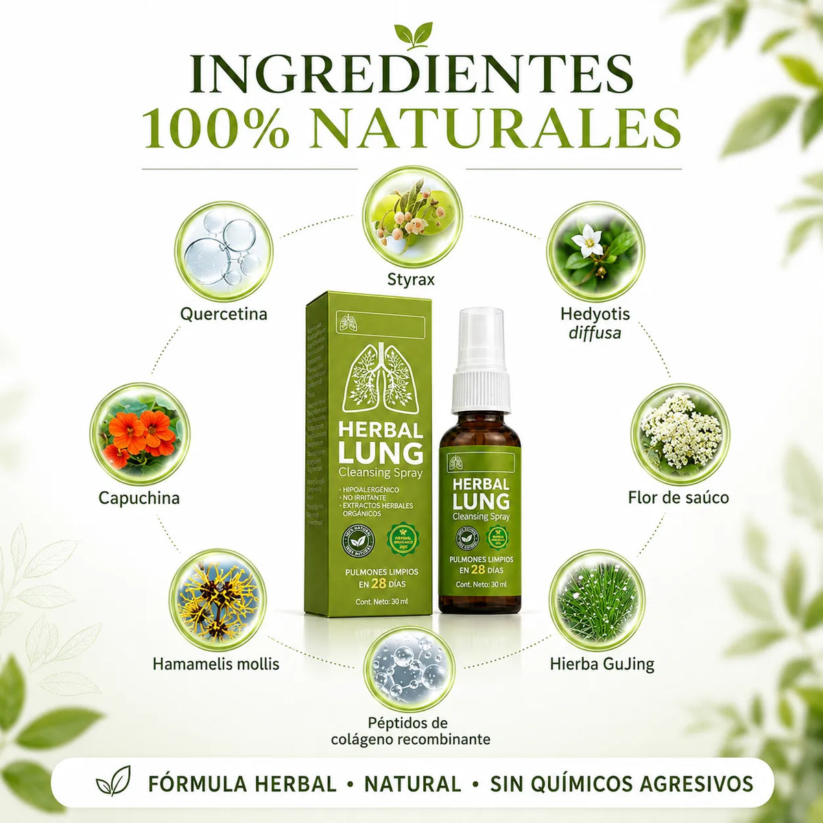 Spray Herbal de limpieza y apoyo pulmonar
