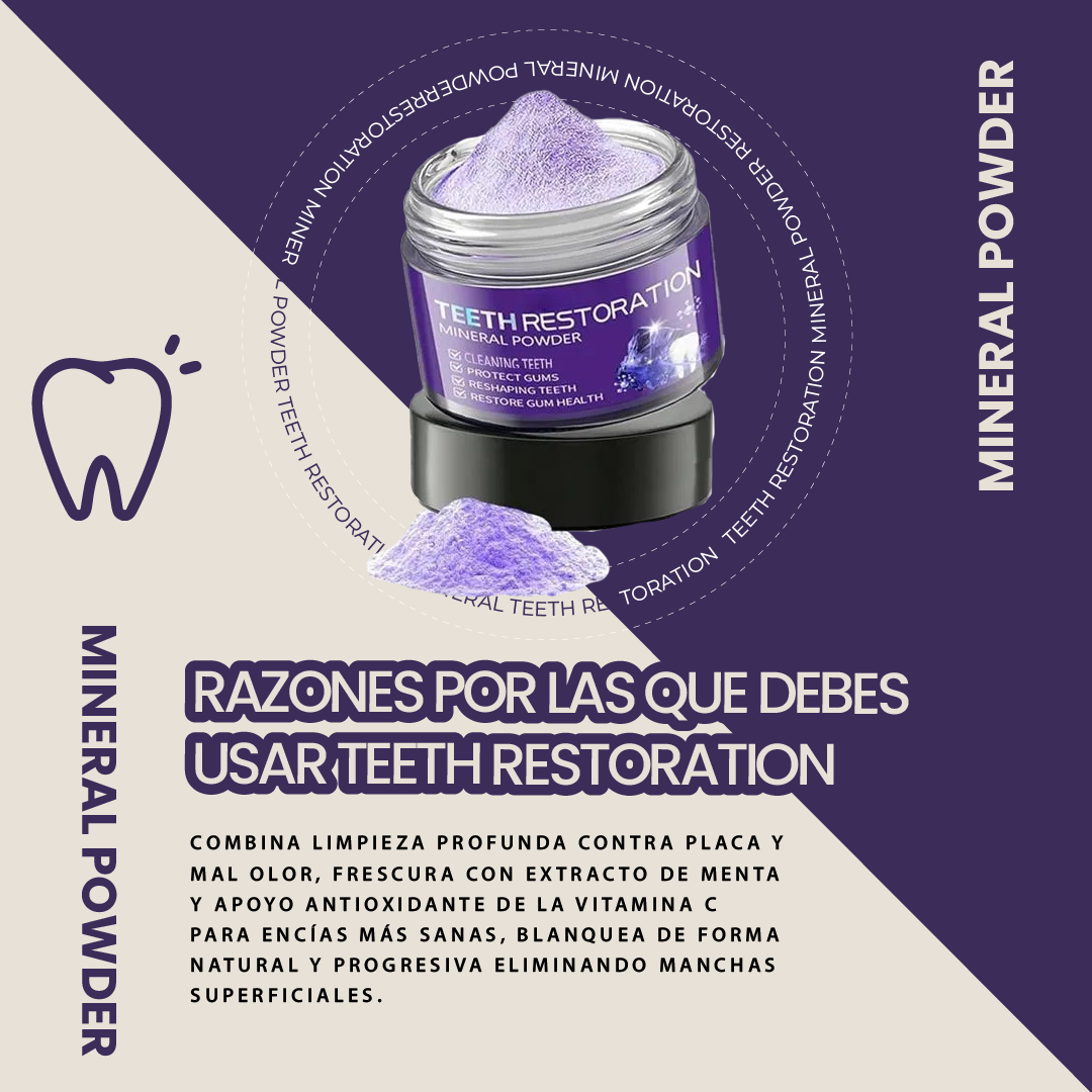 Teeth restoration mineral powder