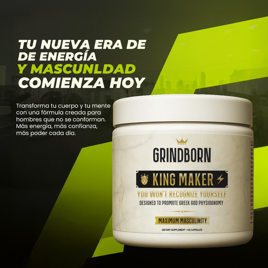 GRINDBORN KING MAKER- MEJORA EL RENDIMIENTO FÍSICO, Y AUMENTAR LOS NIVELES NATURALES DE TESTOSTERONA