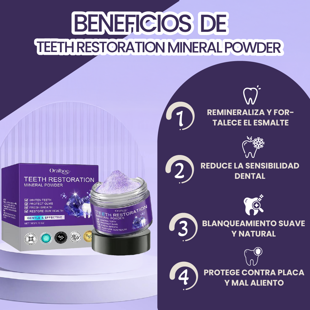 Teeth restoration mineral powder