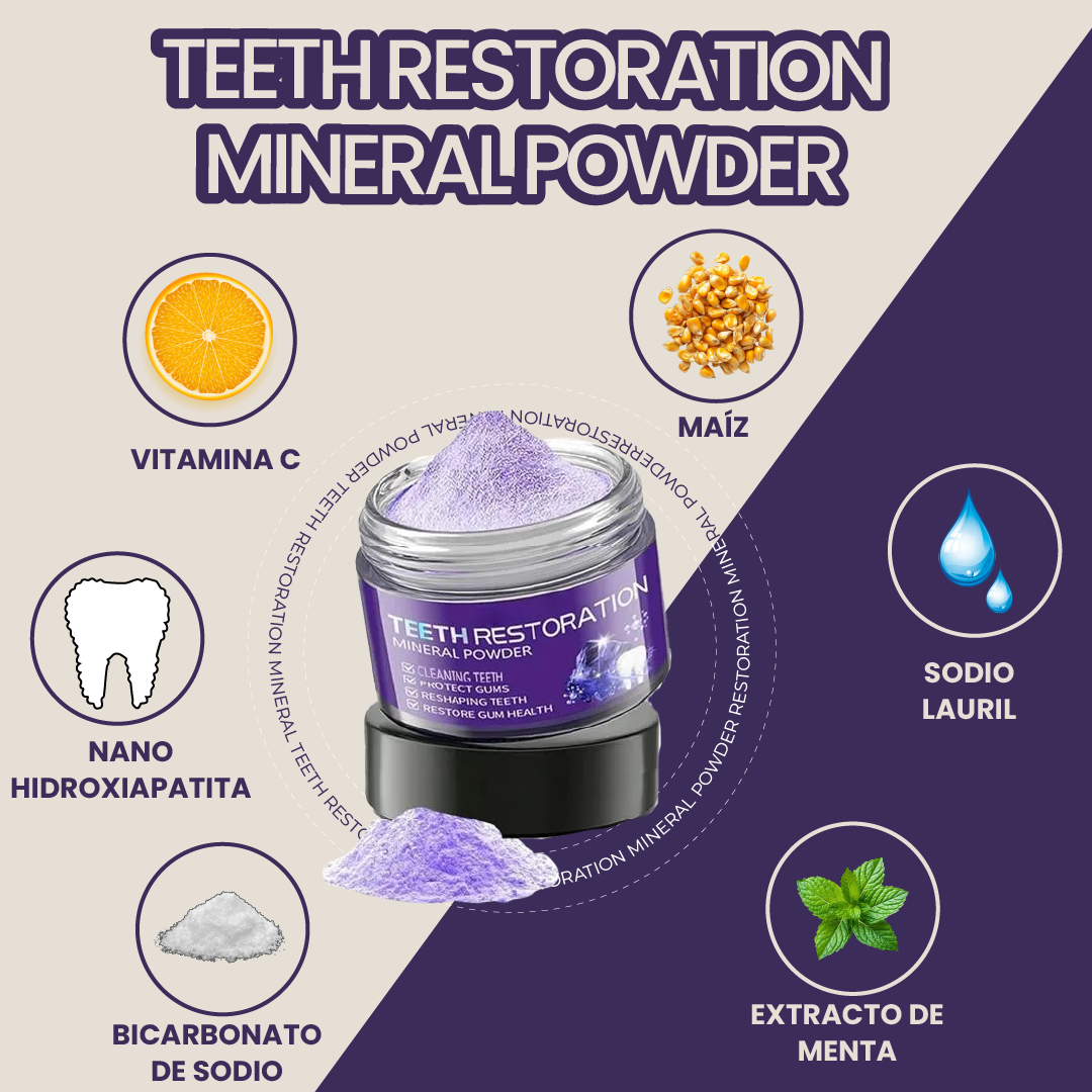 Teeth restoration mineral powder