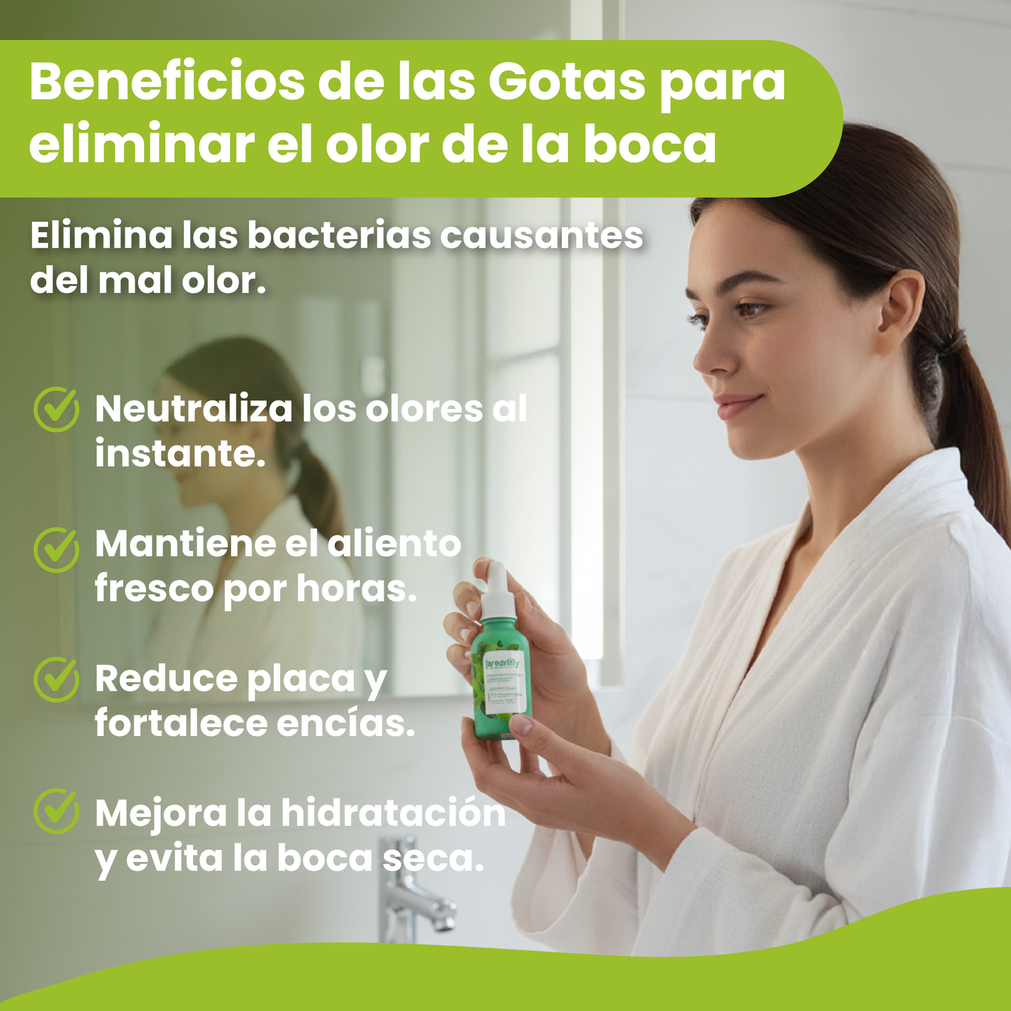 Gotas para eliminar el olor de la boca- Tratamiento para el mal aliento