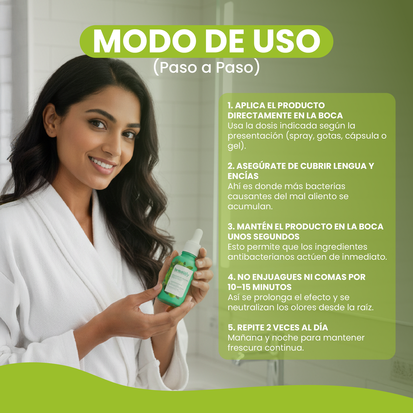 Gotas para eliminar el olor de la boca- Tratamiento para el mal aliento