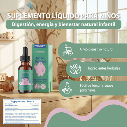 Para Patrol para niños-apoya la salud digestiva, sabor natural a frambuesa.