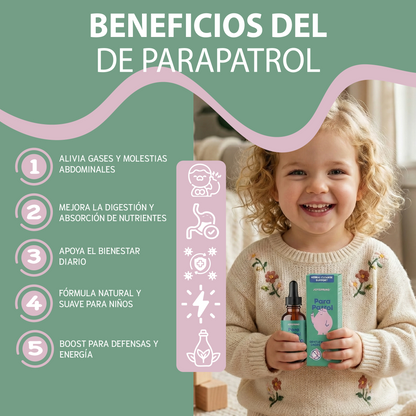 Para Patrol para niños-apoya la salud digestiva, sabor natural a frambuesa.
