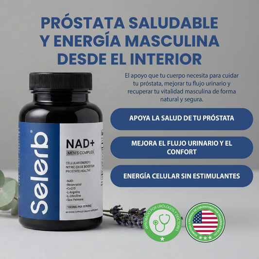 Complejo selerb nad+ men's -Apoyo para la prostática, circulación y vitalidad masculina.