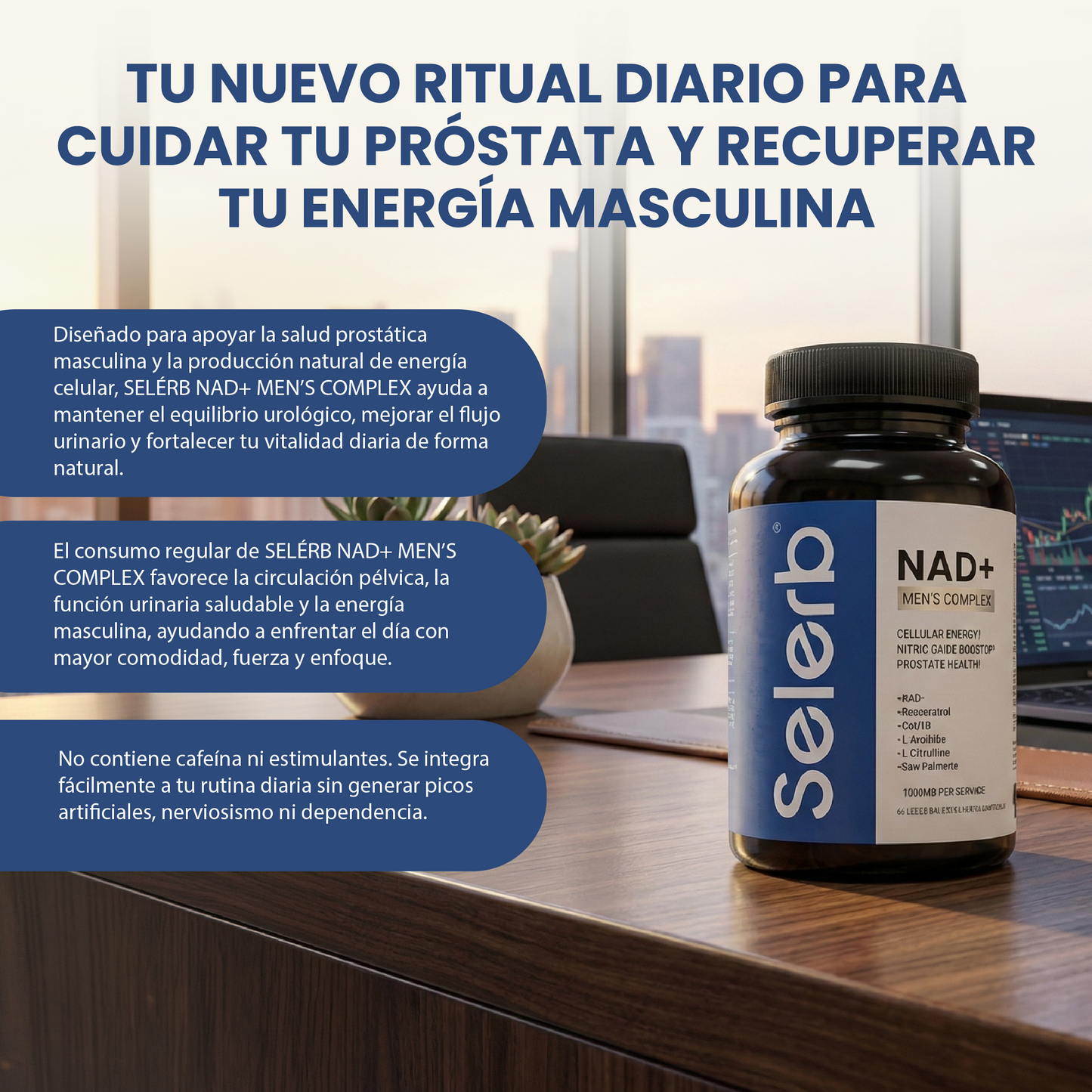 Complejo selerb nad+ men's -Apoyo para la prostática, circulación y vitalidad masculina.