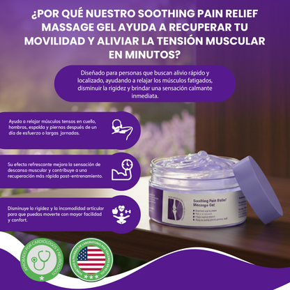 Gel de masaje para aliviar el dolor- Diseñado para aliviar molestias musculares y articulares.