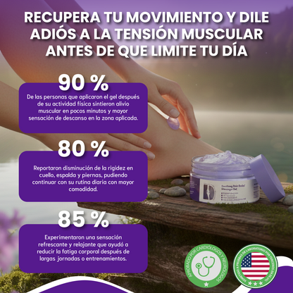Gel de masaje para aliviar el dolor- Diseñado para aliviar molestias musculares y articulares.